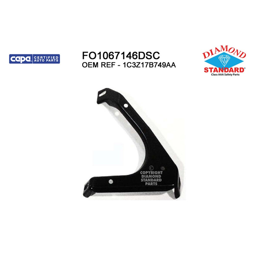 Front Right Passenger Side Front Bumper V-Bracket 1999-2002 Ford F-250 Super Duty, F-350 Super Duty, Excursion