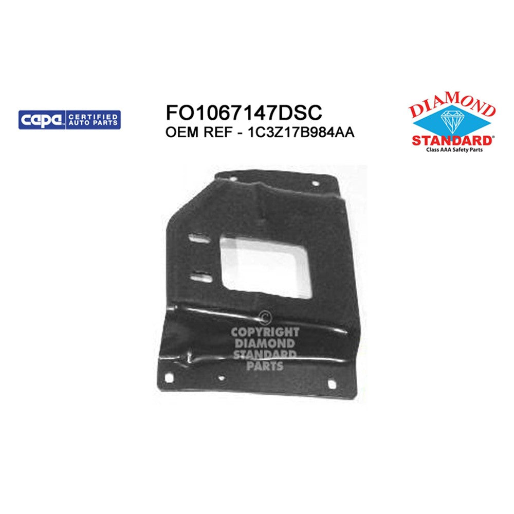Front Right Front Passenger Side Bumper Mounting Plate 2001-2004 Ford Excursion, F-250 Super Duty, F-350 Super Duty