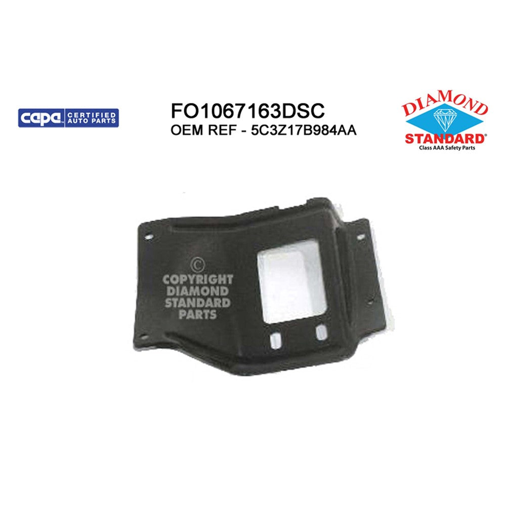 Front Right Front Passenger Side Bumper Mounting Plate 2005-2007 Ford Excursion, F-250 Super Duty, F-350 Super Duty, F-450 Super Duty