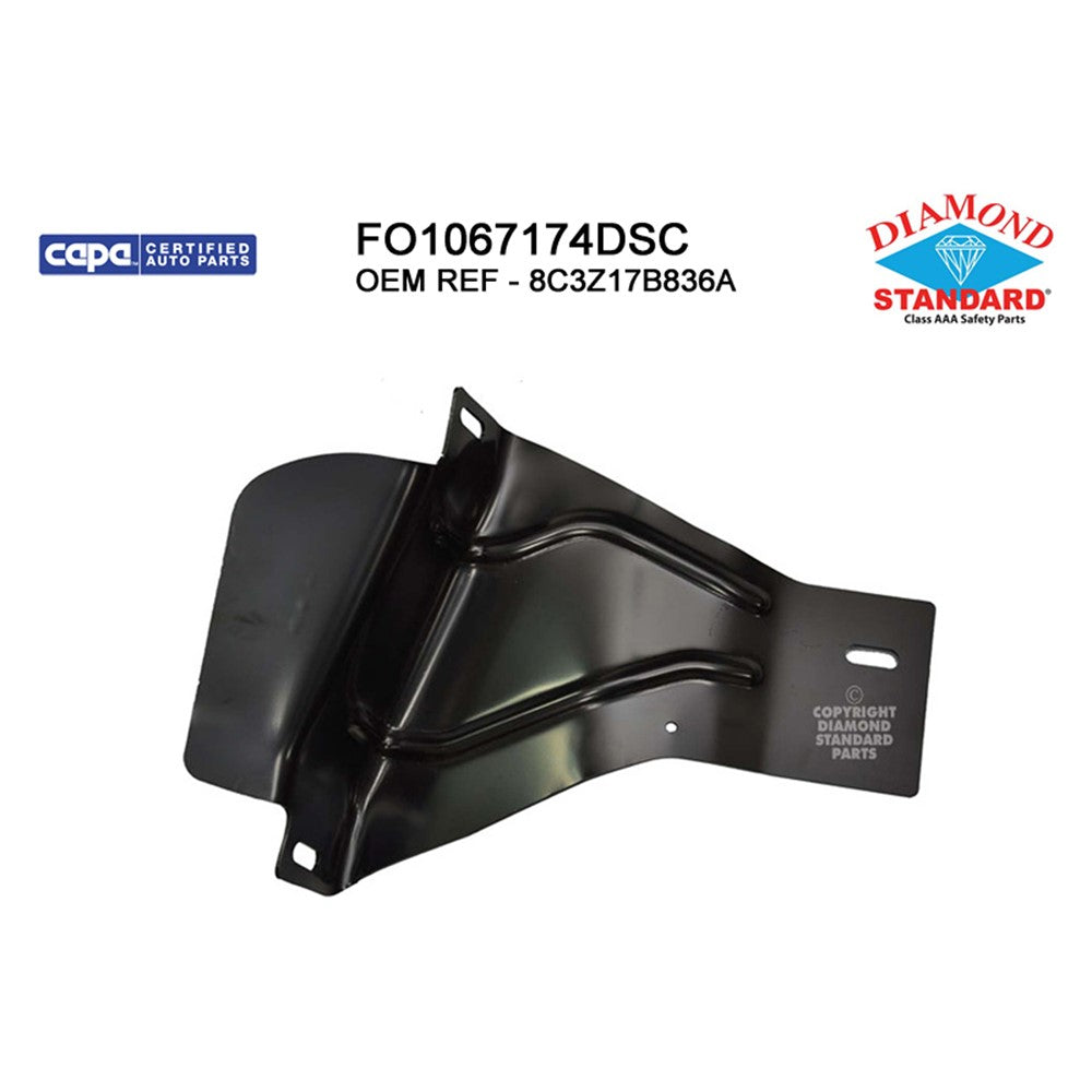 CAPA Certified Factory Style Replacement Front Passenger Side Outer Bumper Mounting Bracket