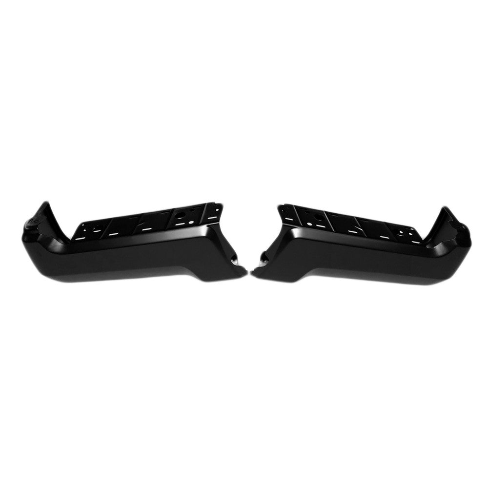 Rear 2-Pc Left And Right Bumper End Set [step Bumper Face Bar] Black 2017-2022 Ford F-250 Super Duty, F-350 Super Duty, F-450 Super Duty