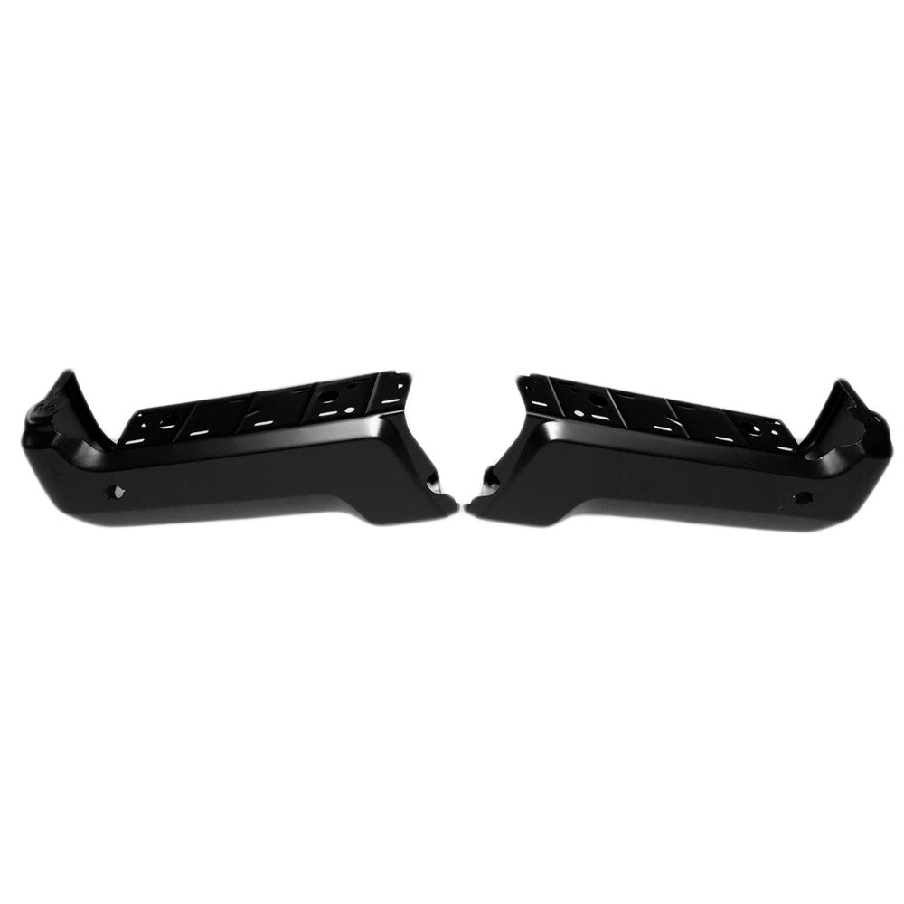 Rear 2-Pc Left And Right Bumper End Set [step Bumper Face Bar] Black 2017-2022 Ford F-250 Super Duty, F-350 Super Duty, F-450 Super Duty