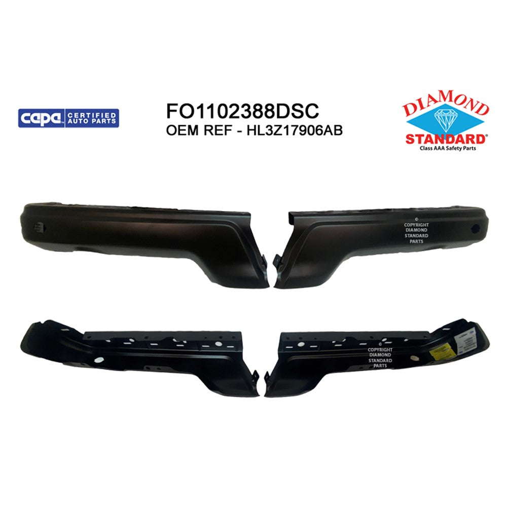 Rear Right Driver And Passenger [2-Pieces] Rear Bumper End Set 2017-2020 Ford F-150