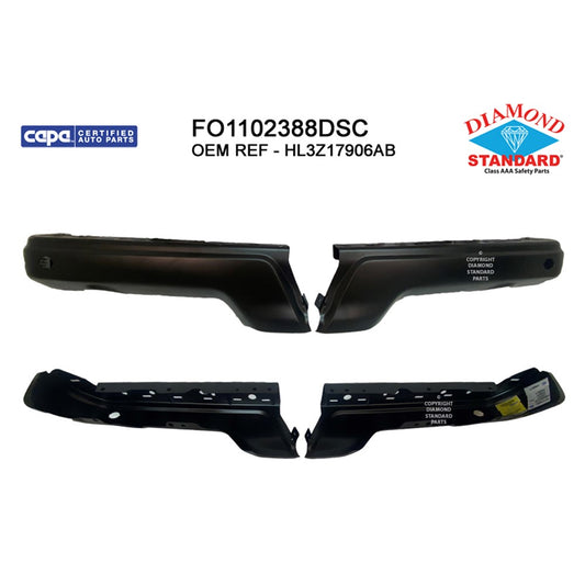 Rear Right Driver And Passenger [2-Pieces] Rear Bumper End Set 2017-2020 Ford F-150
