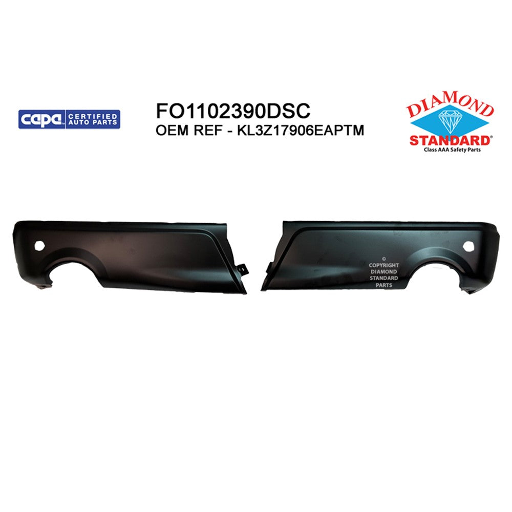 Rear Right Driver And Passenger [2-Pieces] Rear Bumper End Set 2019-2020 Ford F-150