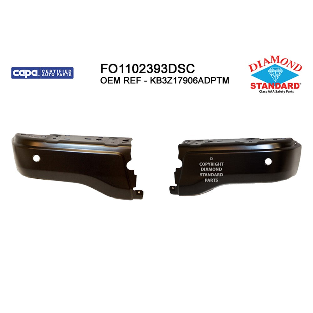 Rear Right Driver And Passenger [2-Pieces] Rear Bumper End Set 2019-2023 Ford Ranger