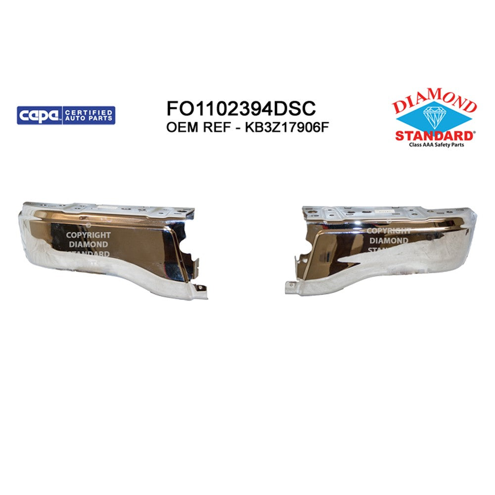Rear Right Driver And Passenger [2-Pieces] Rear Bumper End Set 2019-2023 Ford Ranger