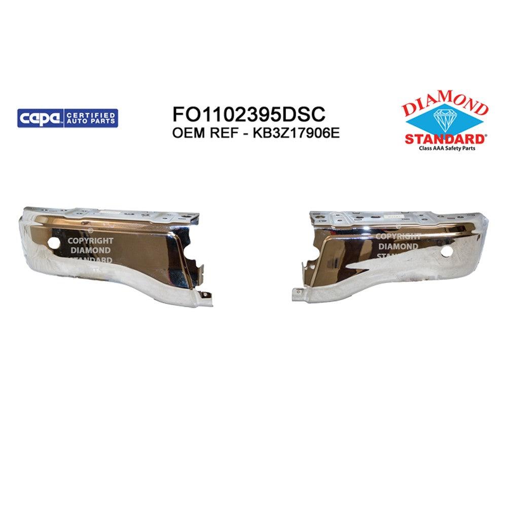 Rear Right Driver And Passenger [2-Pieces] Rear Bumper End Set 2019-2023 Ford Ranger