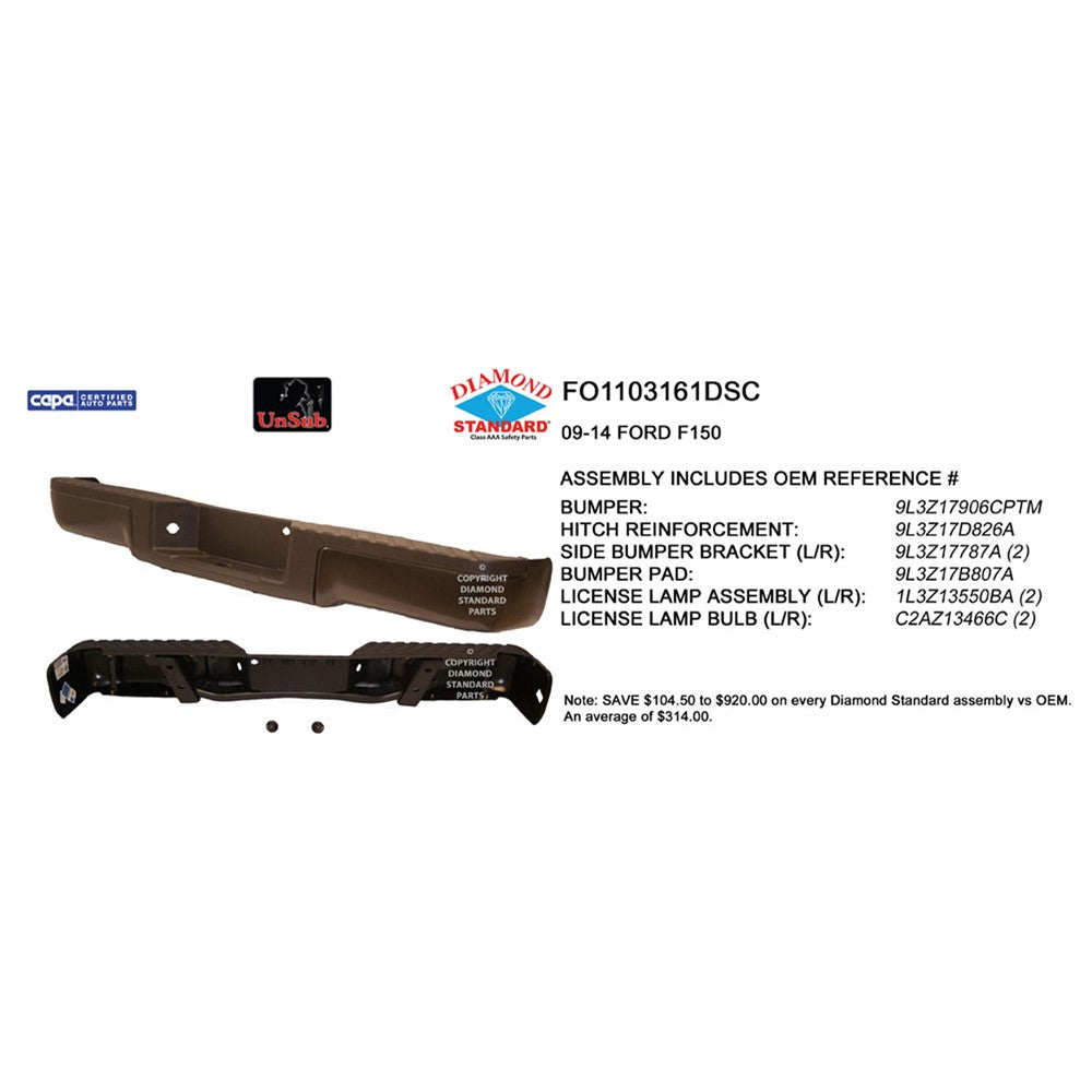 Rear Step Bumper Assembly 2009-2014 Ford Pickup_ford_lightduty