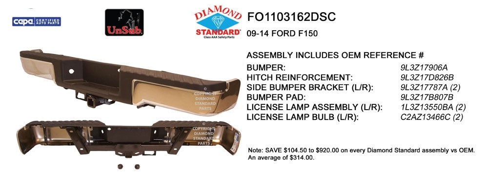 Rear Step Bumper Assembly 2009-2014 Ford Pickup_ford_lightduty