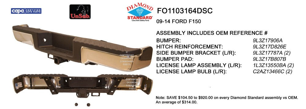 Rear Step Bumper Assembly 2009-2014 Ford Pickup_ford_lightduty