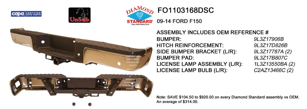 Rear Step Bumper Assembly 2009-2014 Ford Pickup_ford_lightduty