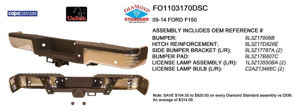 Rear Step Bumper Assembly 2009-2014 Ford Pickup_ford_lightduty