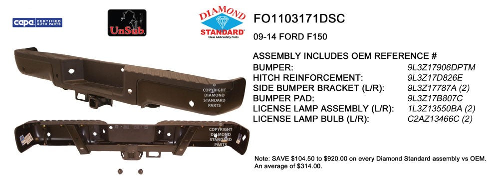 Rear Step Bumper Assembly 2009-2014 Ford Pickup_ford_lightduty