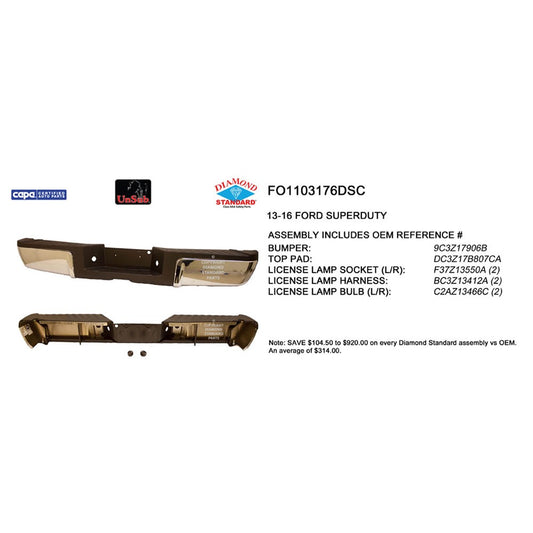 Step Bumper Assembly 2013-2016 Ford F-250 Super Duty, F-350 Super Duty, F-450 Super Duty