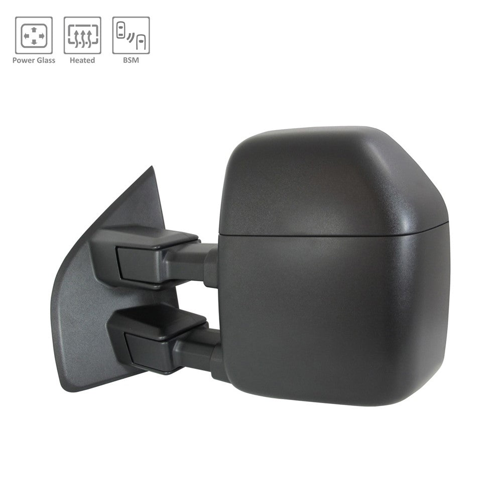 Left Driver Side Power Door Tow Mirror 2021-2022 Ford F-250 Super Duty, F-350 Super Duty, F-450 Super Duty
