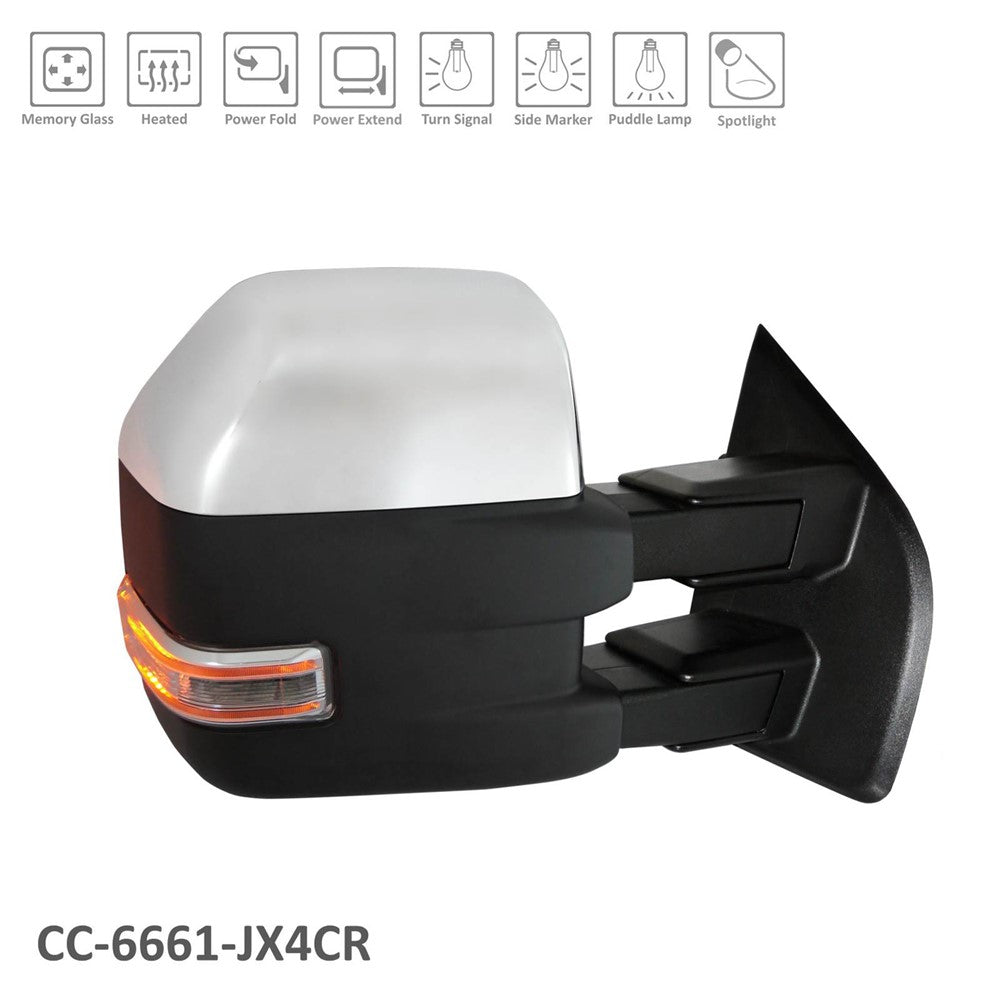Right Passenger Side Power Door Tow Mirror 2015-2018 Ford F-150