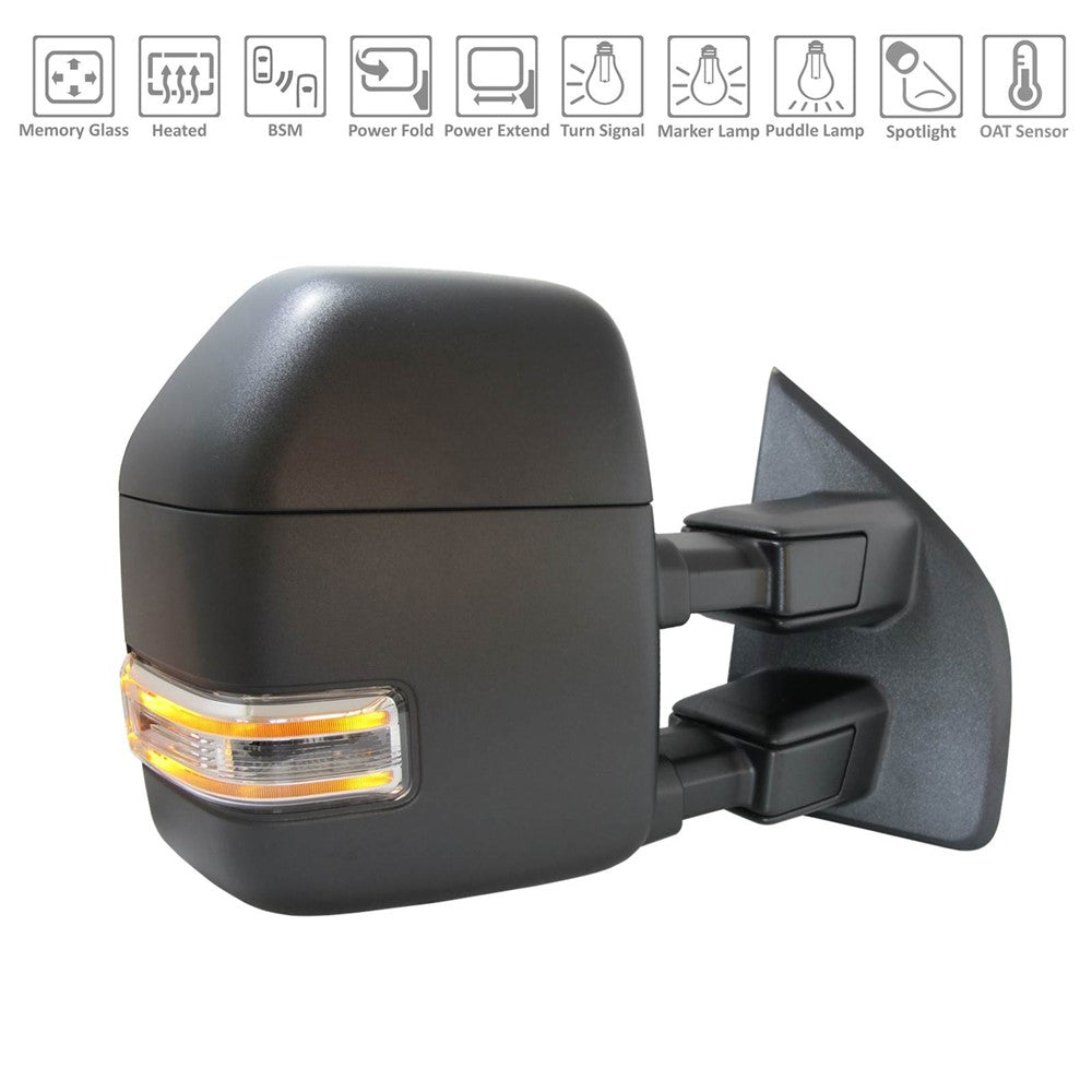 Right Passenger Side Power Door Tow Mirror 2019-2020 Ford F-150