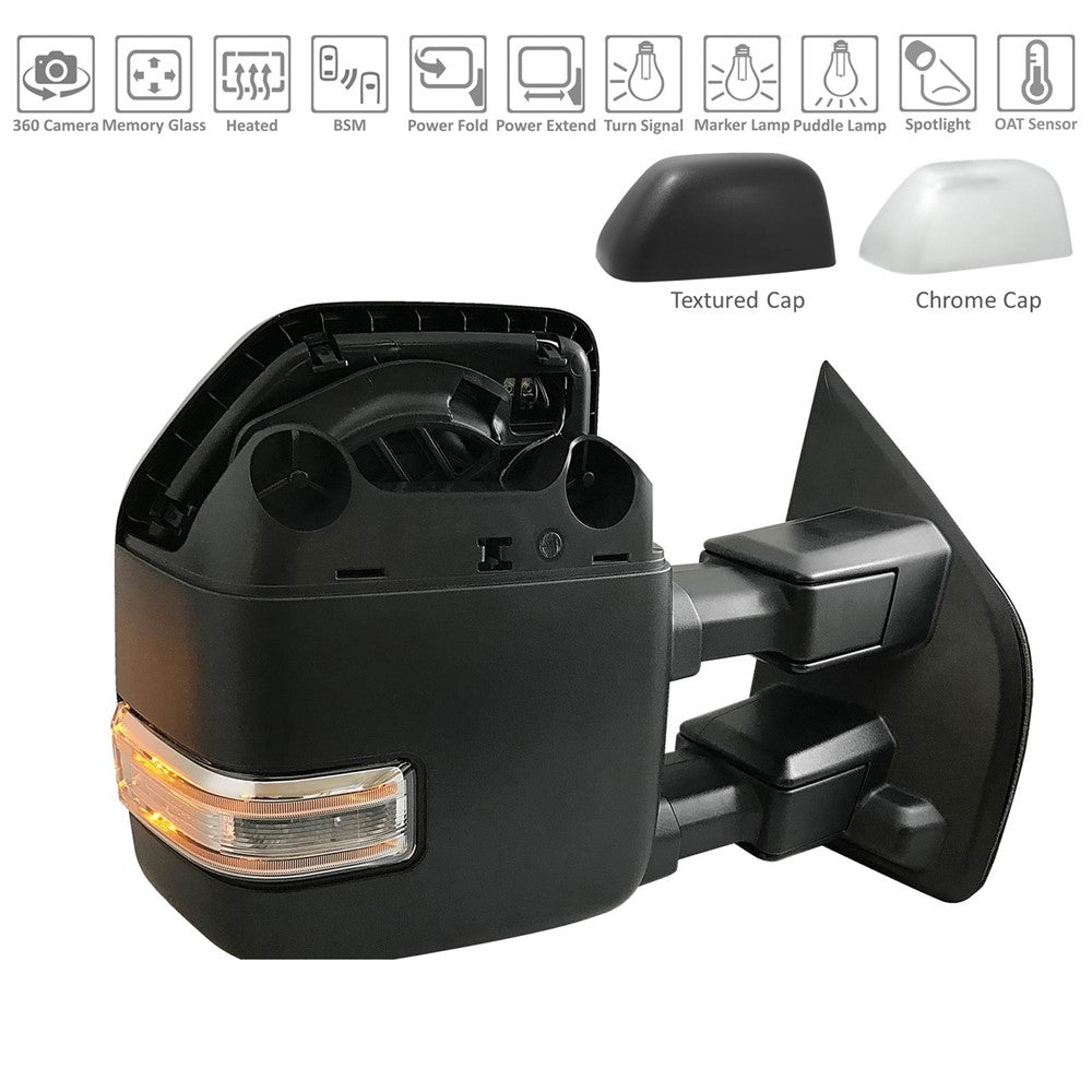 Right Passenger Side Power Door Tow Mirror 2018-2020 Ford F-150