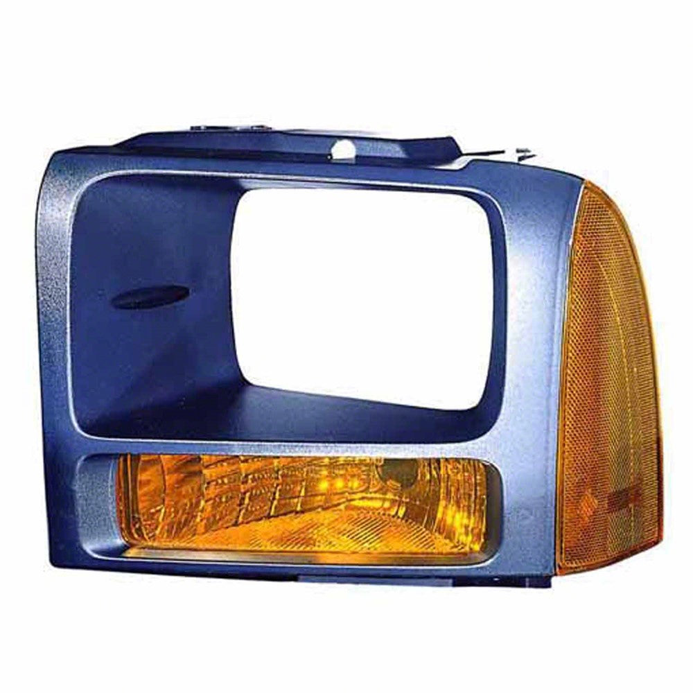 Left Driver Side Parking Signal Light Lens And Housing 2006-2007 Ford F-250 Super Duty, F-350 Super Duty, F-450 Super Duty