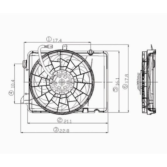 Radiator Fan Assembly 1992-1995 Ford Taurus & Mercury Sable
