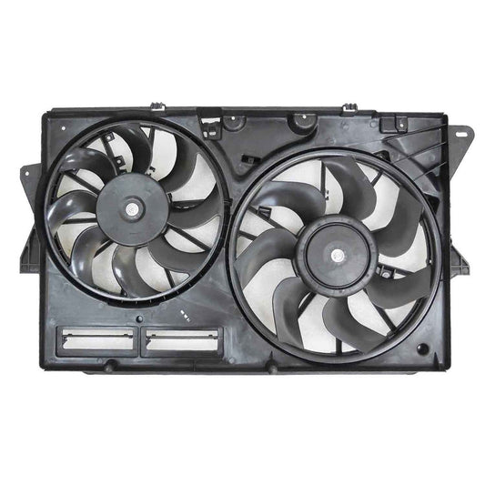 Radiator And Condenser Fan Assembly With Two Fans Side By Side 2013-2019 Ford Taurus & Lincoln Mks