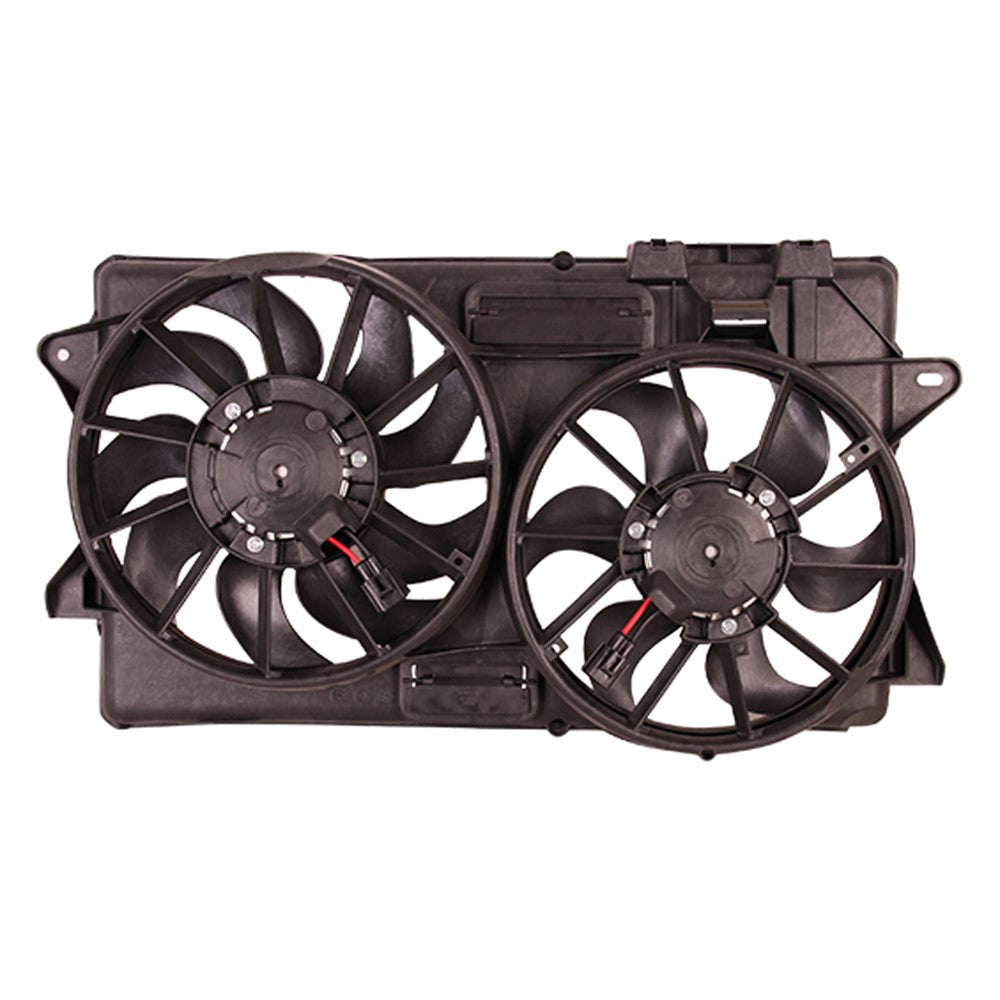 Radiator And Condenser Fan Assembly With Two Fans Side By Side 2015-2020 Ford Mustang