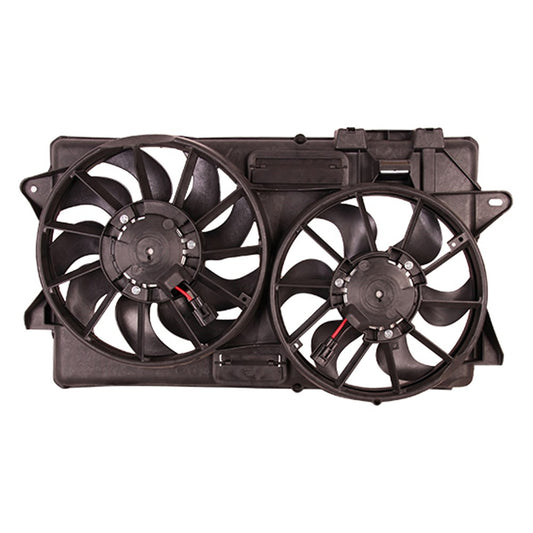Radiator And Condenser Fan Assembly With Two Fans Side By Side 2015-2020 Ford Mustang
