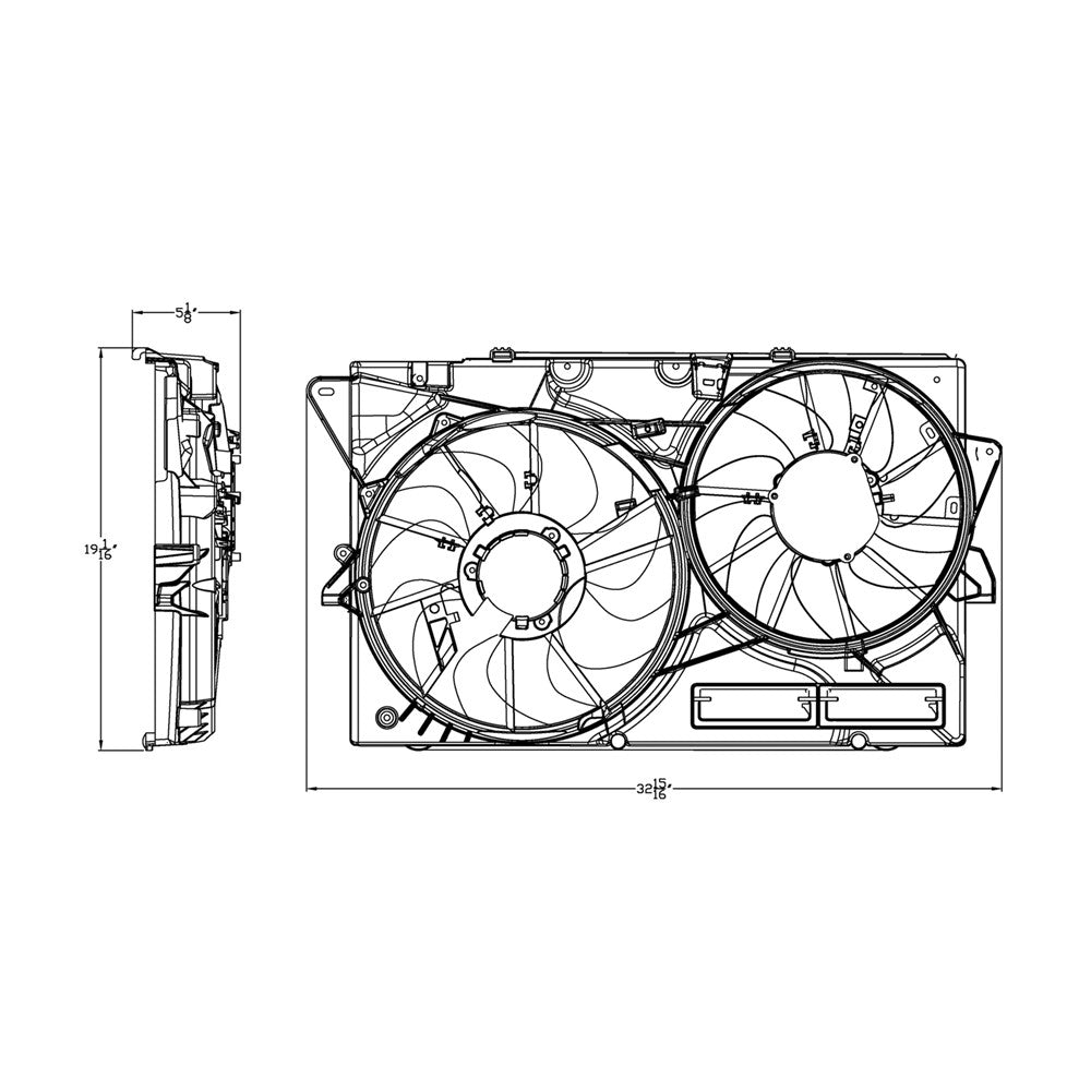 Rad Cond Fan Asm 2013-2019 Ford Explorer, Taurus & Lincoln Mks