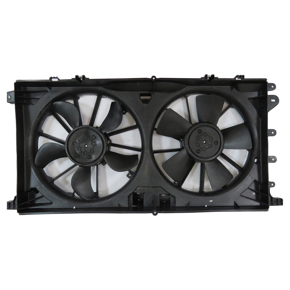 Radiator And Condenser Fan Assembly With Two Fans Side By Side Without Towing Package 2017-2022 Ford Expedition, F-150 & Lincoln Navigator