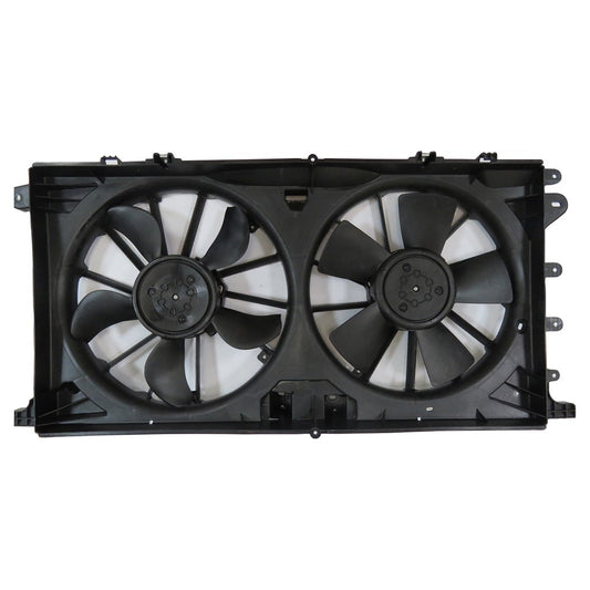 Radiator And Condenser Fan Assembly With Two Fans Side By Side Without Towing Package 2017-2022 Ford Expedition, F-150 & Lincoln Navigator