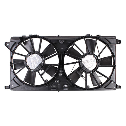 Radiator And Condenser Fan Assembly With Two Fans Side By Side 2.7 3.3 5.0 Liter 2021-2025 Ford F-150