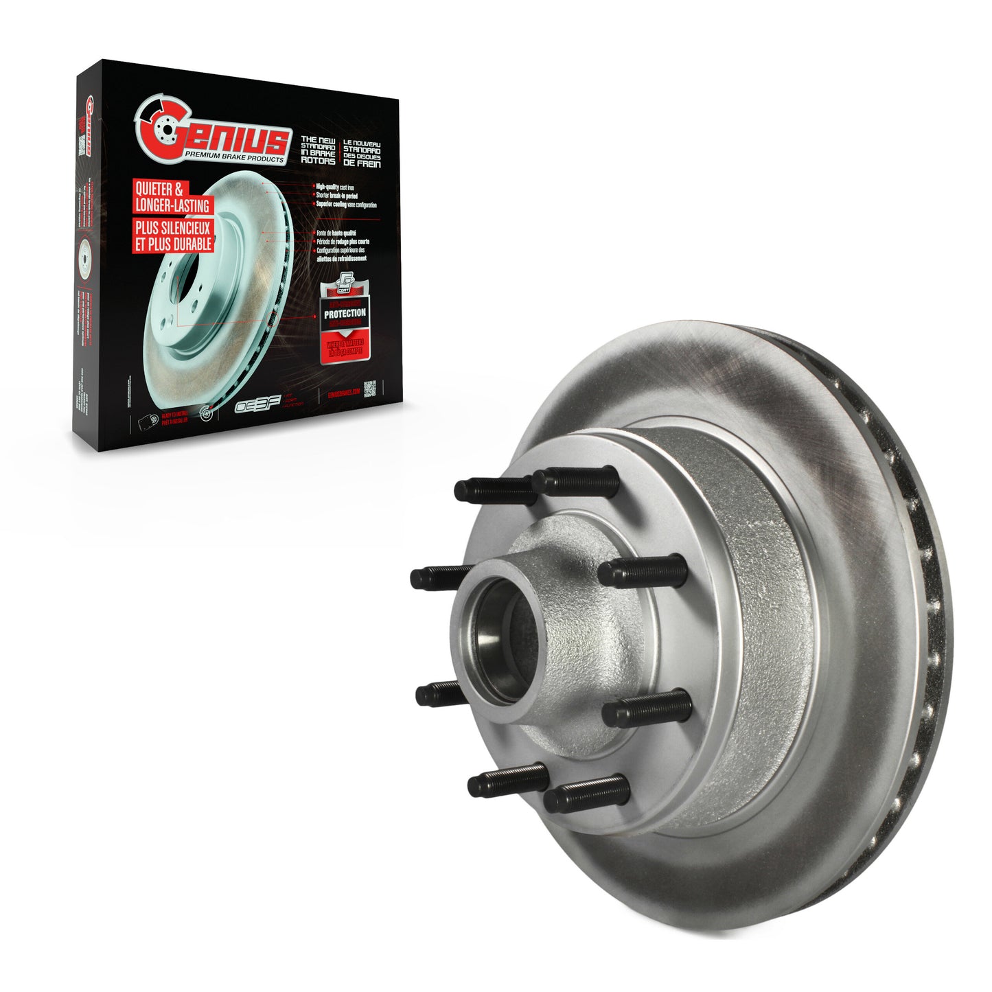 Coated Disc Brake Rotor Hub Assembly (1 Piece Only) Front GCR-66528 For Ford