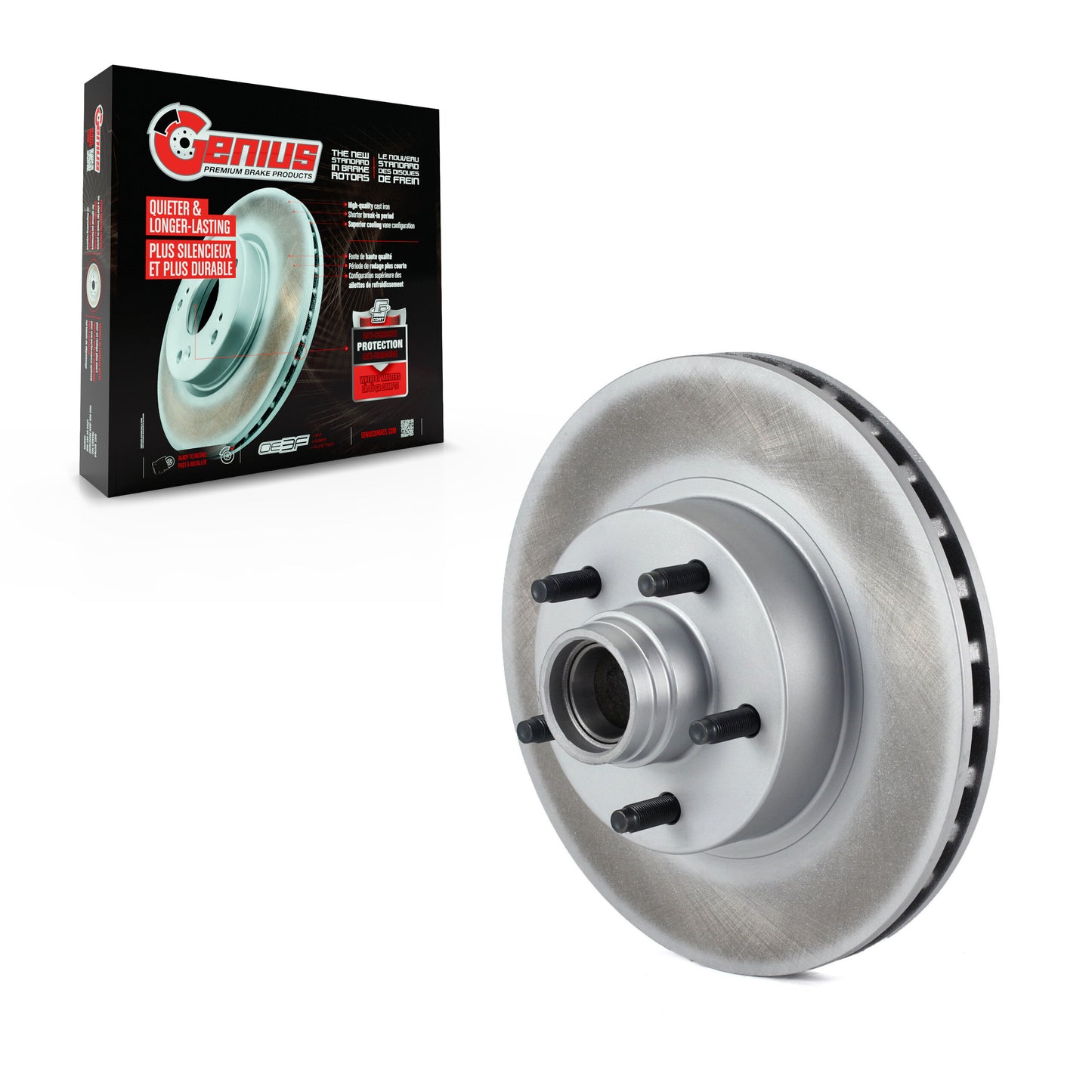 Coated Disc Brake Rotor Hub Assembly (1 Piece Only) Front GCR-66597 For Ford