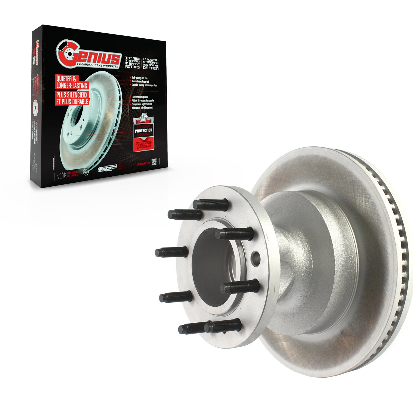 Coated Disc Brake Rotor Hub Assembly (1 Piece Only) Front GCR-680626 For Ford