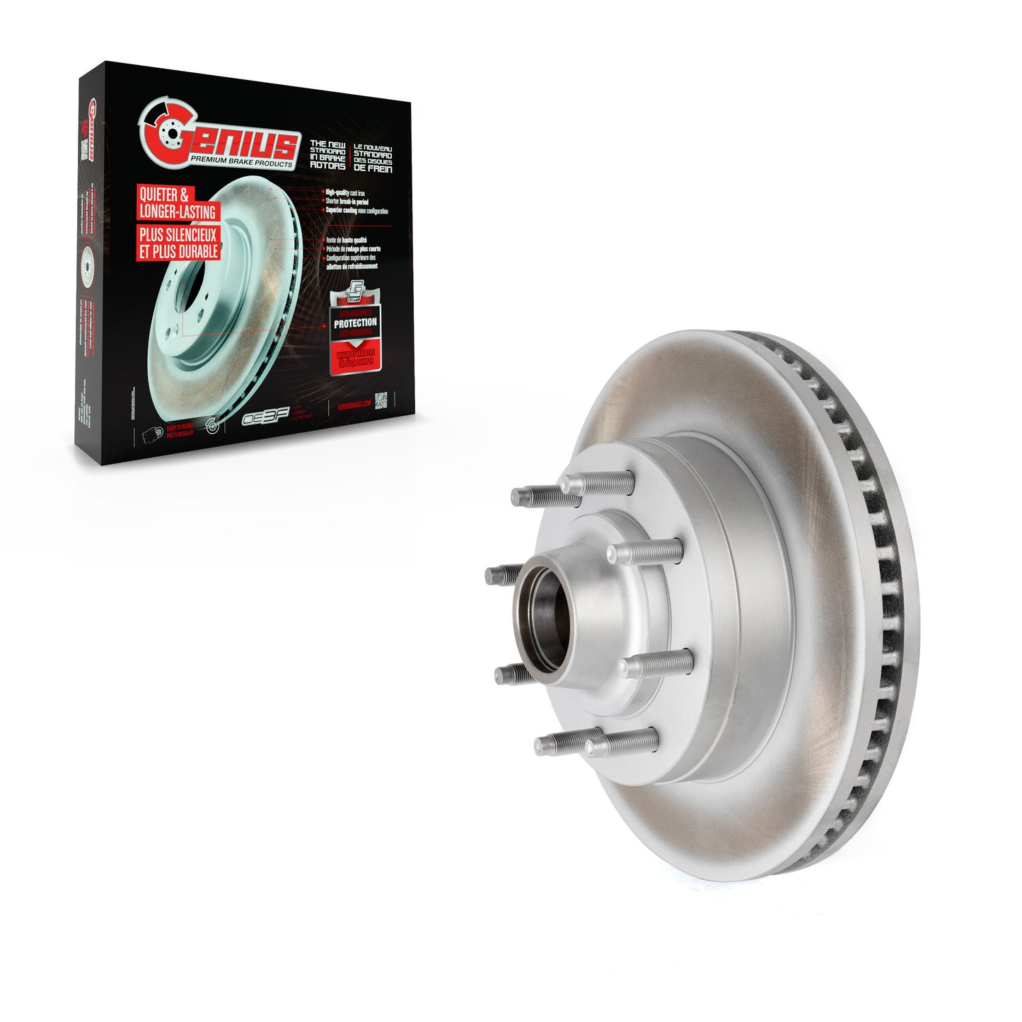 Coated Disc Brake Rotor Hub Assembly (1 Piece Only) Front GCR-680681 For Ford
