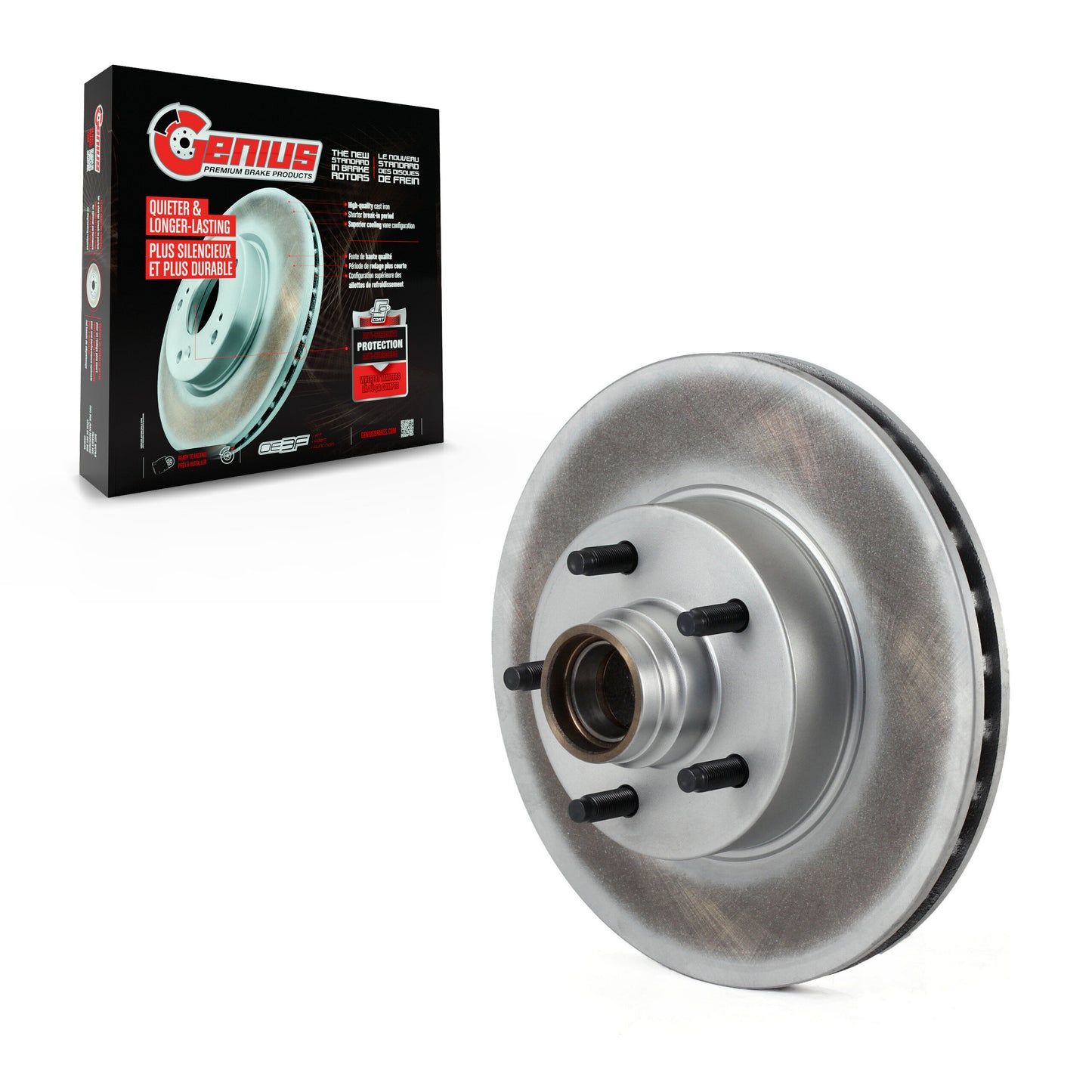 Coated Disc Brake Rotor Hub Assembly (1 Piece Only) Front GCR-680905 For
