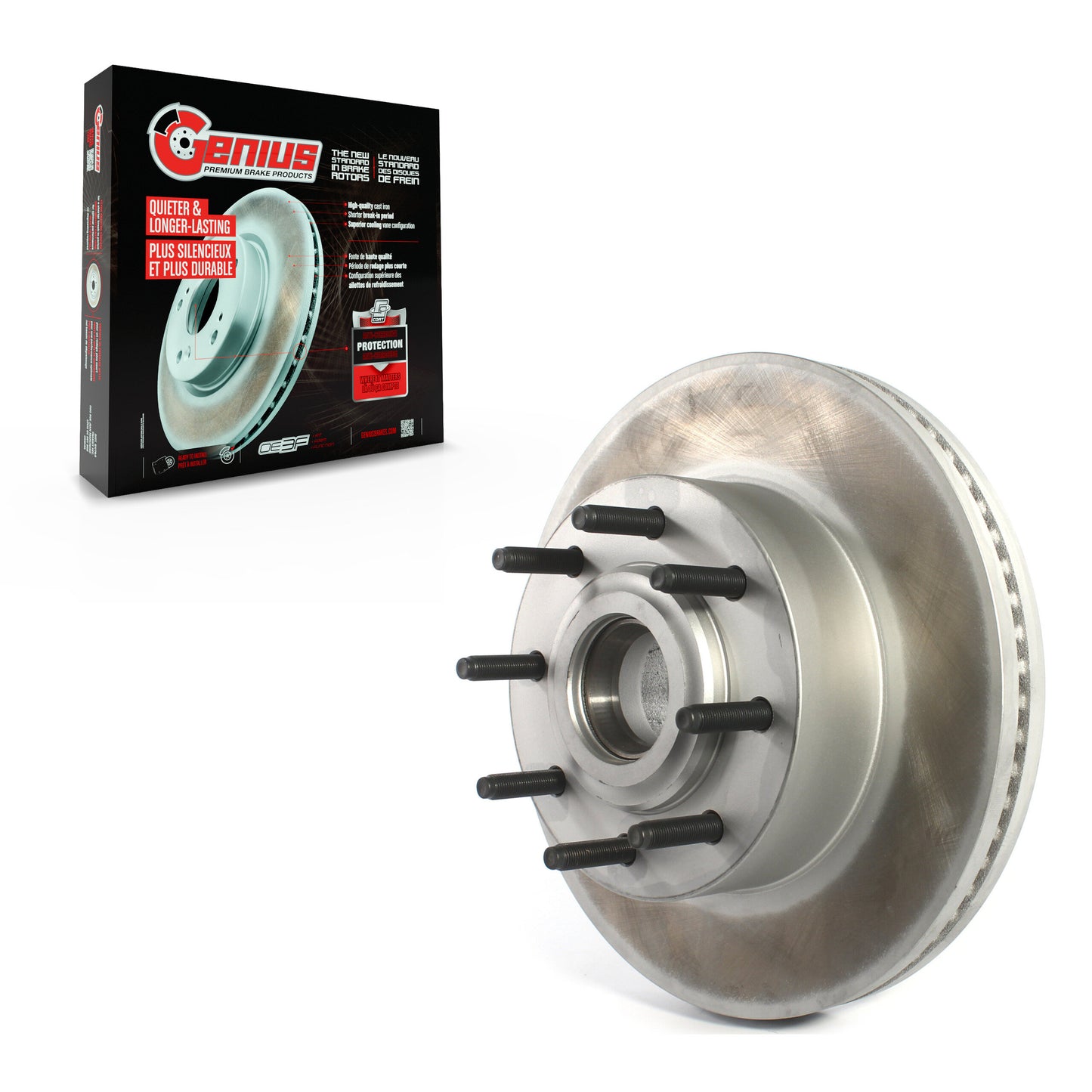 Coated Disc Brake Rotor Hub Assembly (1 Piece Only) Front GCR-681778 For Ford