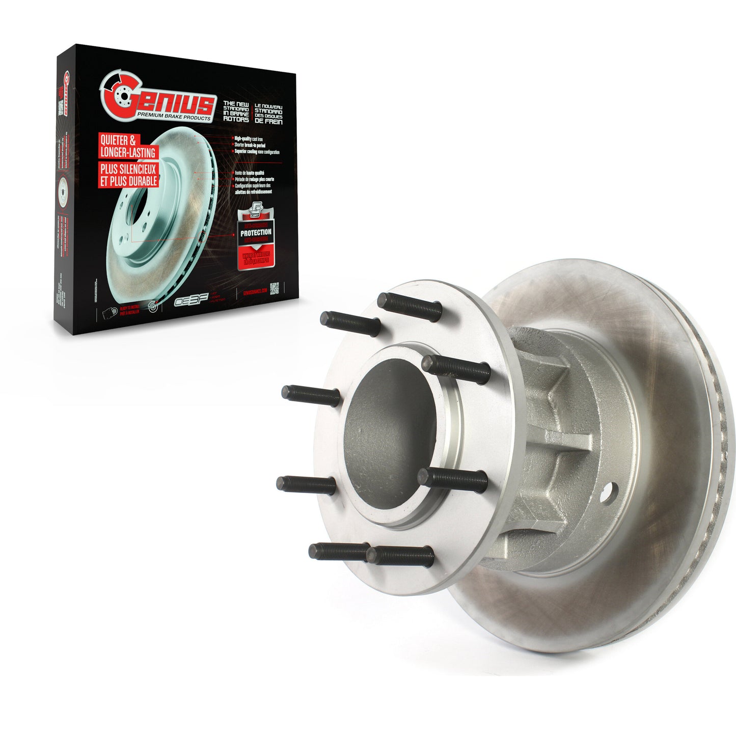 Coated Disc Brake Rotor Hub Assembly (1 Piece Only) Front GCR-681785 For Ford