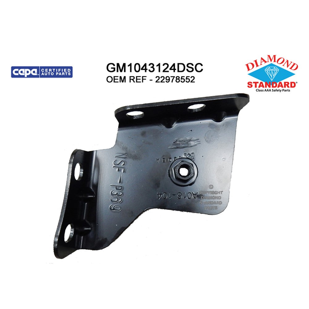 Front Right Front Passenger Side Outer Bumper Support 2015-2019 Chevrolet Silverado 2500 Hd, Silverado 3500 Hd