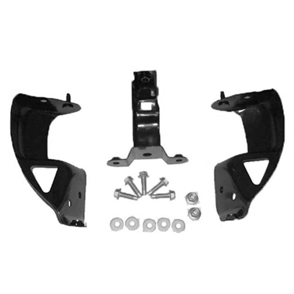 Front Left & Right Front Bumper Bracket 3-Piece Set With Mounting Hardware 1999-2006 Chevrolet Silverado 1500, Silverado 2500, Silverado 1500 Hd
