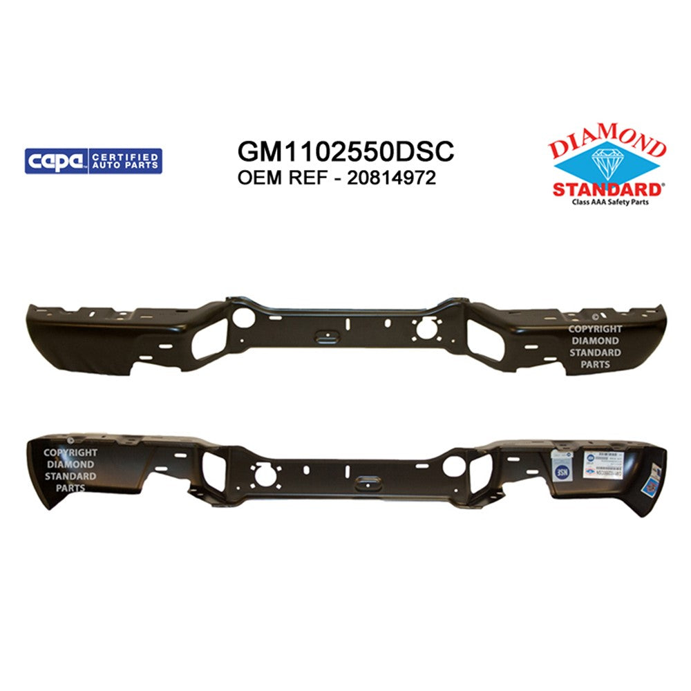 Rear Step Bumper Face Bar 2004-2012 Chevrolet Colorado & Gmc Canyon