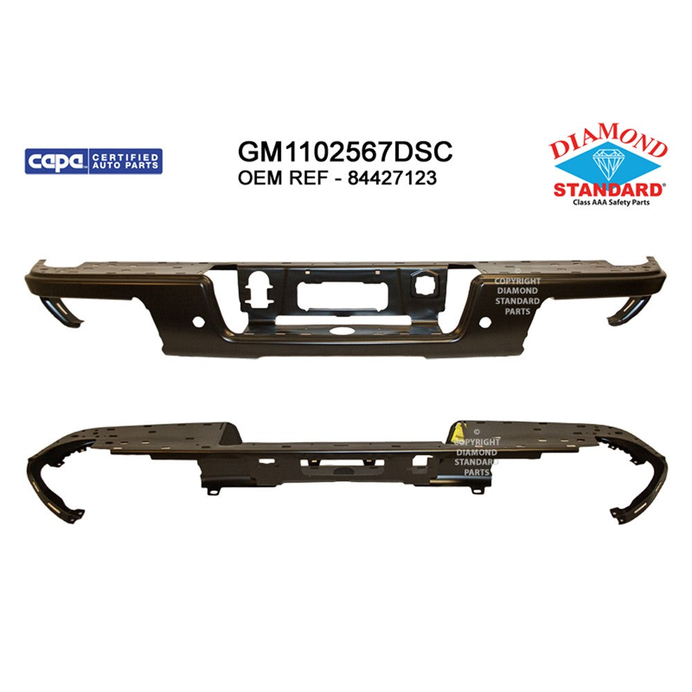 Rear Step Bumper Face Bar 2019-2022 Chevrolet Colorado & Gmc Canyon