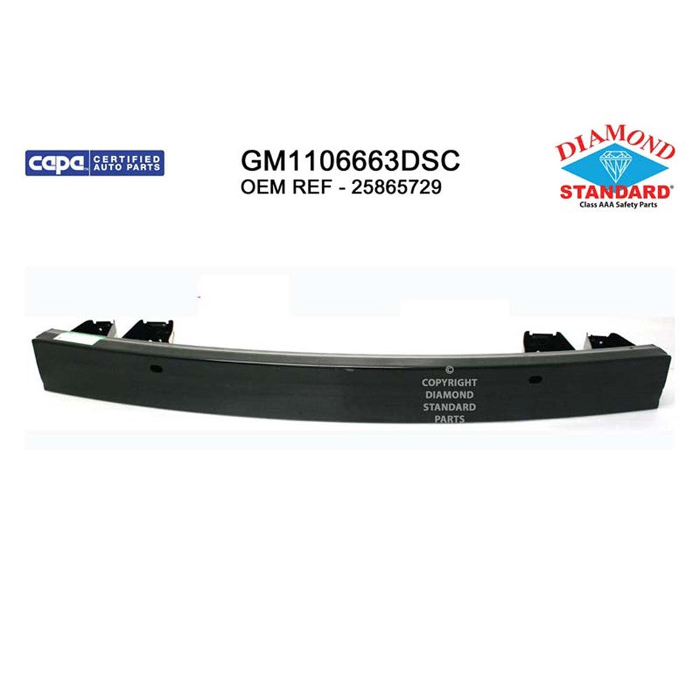 Rear Bumper Impact Bar 2006-2016 Chevrolet Impala, Impala Limited