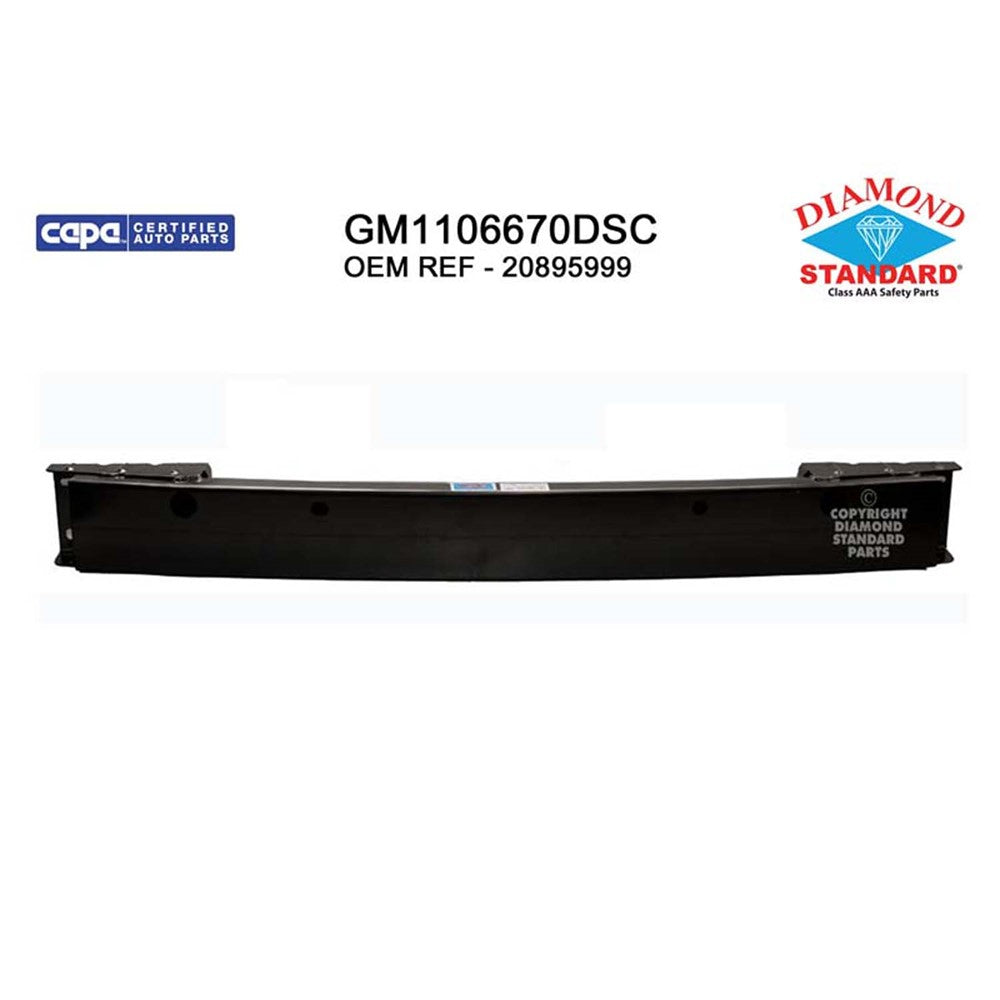 Rear Bumper Impact Bar 2007-2012 Saturn Aura & Chevrolet Malibu