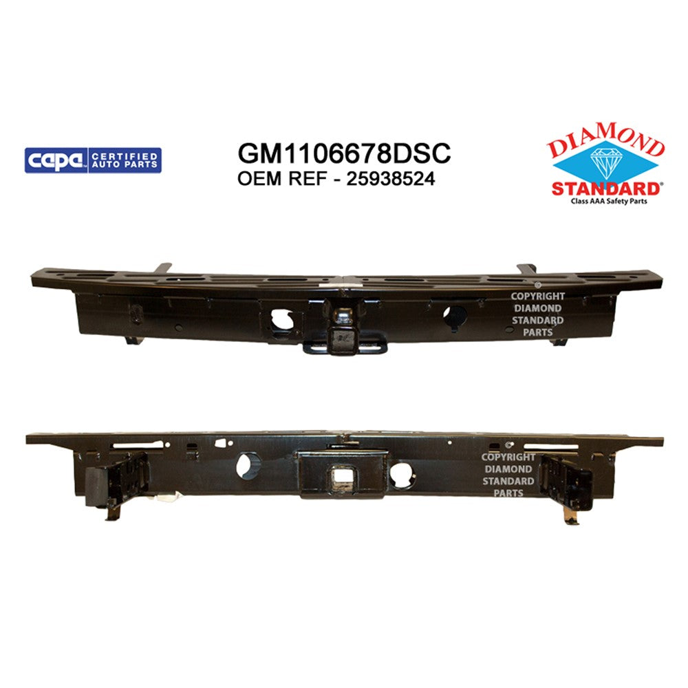 Rear Bumper Impact Bar 2007-2014 Cadillac Escalade, Escalade Esv & Chevrolet Suburban 1500, Tahoe & Gmc Yukon