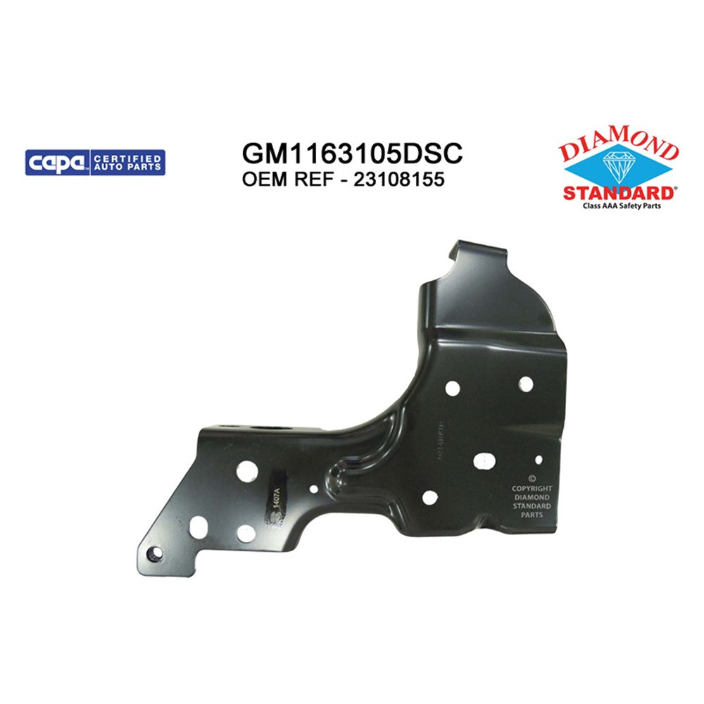 Rear Right Rear Passenger Side Inner Bumper Mounting Bracket 2014-2019 Chevrolet Silverado 1500, Silverado 1500 Ld & Gmc Sierra 1500
