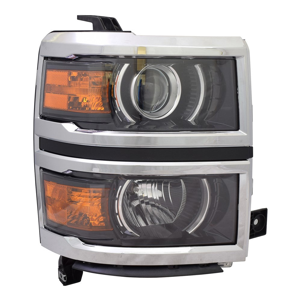 Front Right Passenger Side Halogen Projector Style Headlight Assembly 2014-2015 Chevrolet Silverado 1500