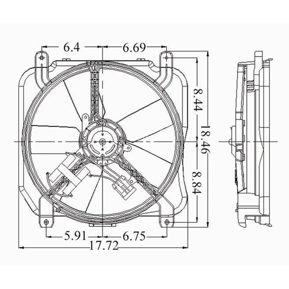 Radiator Fan Assembly 1991-1999 Buick Park Avenue, Lesabre & Oldsmobile 98, 88 & Pontiac Bonneville