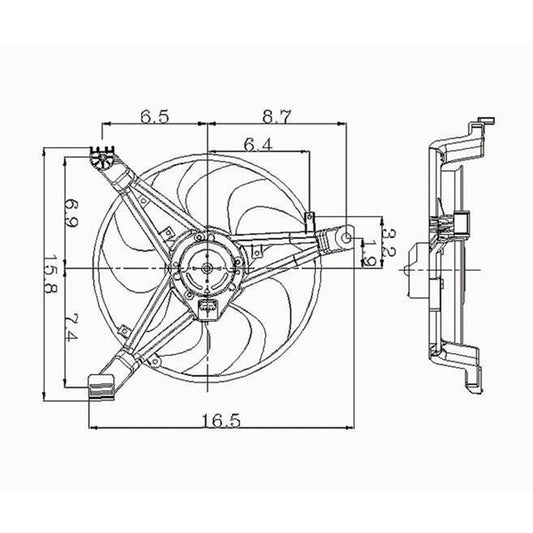 Air Conditioning Condenser Fan Assembly 1995-1997 Chevrolet Lumina, Monte Carlo & Buick Century, Regal